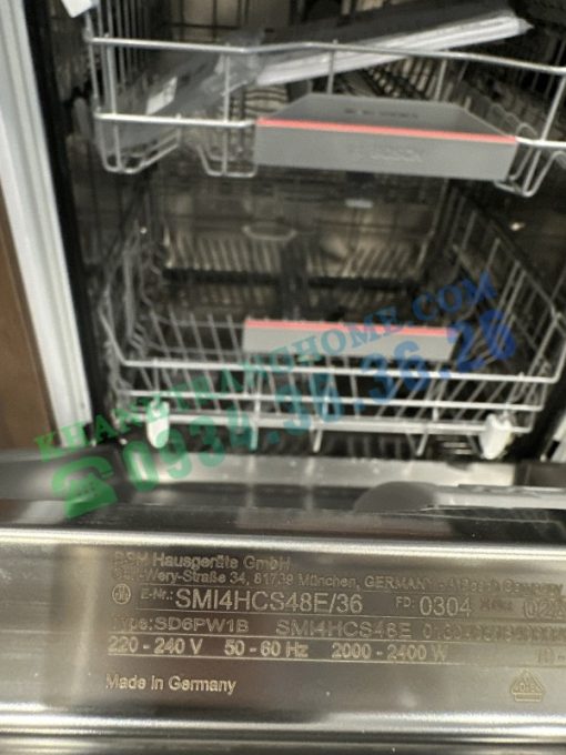 Máy rửa bát bán âm Bosch SMI4HCS48E serie 4 - 40