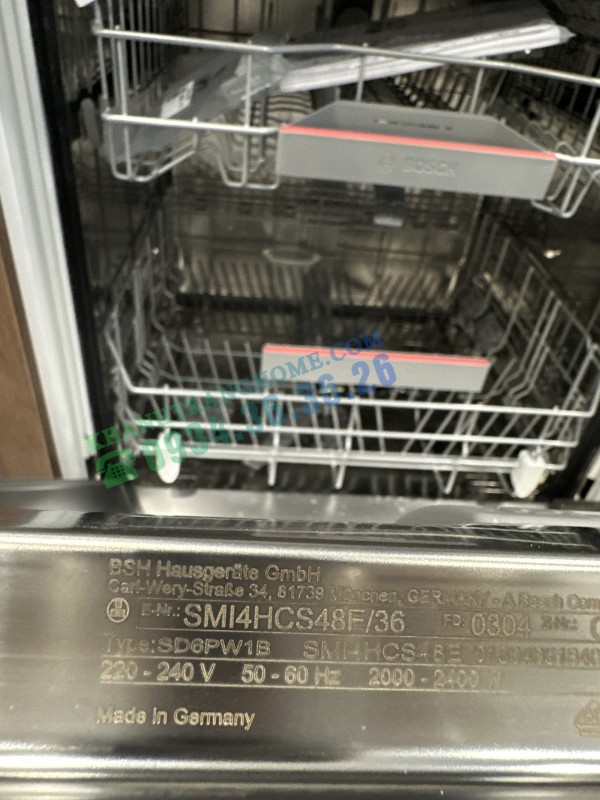 Máy rửa bát bán âm Bosch SMI4HCS48E serie 4 - 182