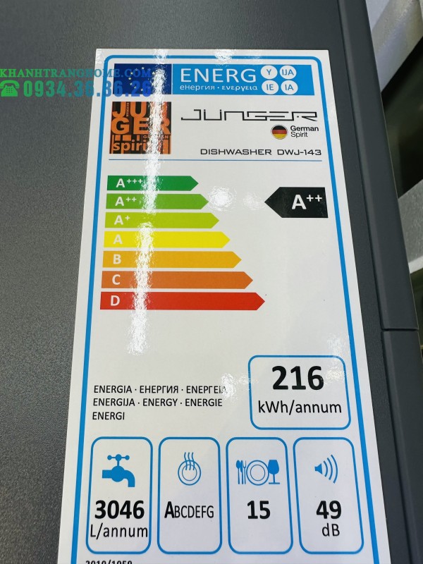 MÁY RỬA BÁT JUNGER DWJ-143 - 127