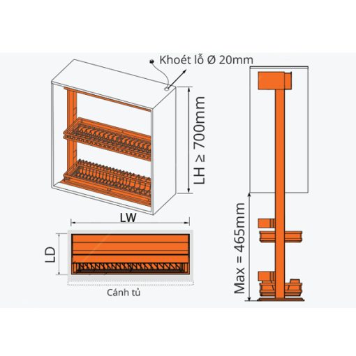 GIÁ BÁT ĐĨA NÂNG HẠ GARIS GL06.8XT - 3