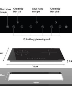 BẾP ĐÔI ĐIỆN TỪ HỒNG NGOẠI SUNHOUSE SHB EI01