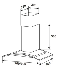 MÁY HÚT MÙI KAFF KF GBT9007