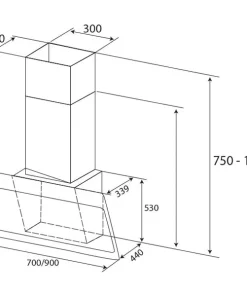MÁY HÚT MÙI KAFF KF LUX AT70FH BK - 5 MÁY HÚT MÙI KAFF KF LUX AT70FH BK