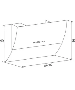 MÁY HÚT MÙI KAFF KF LUX AT70H BK