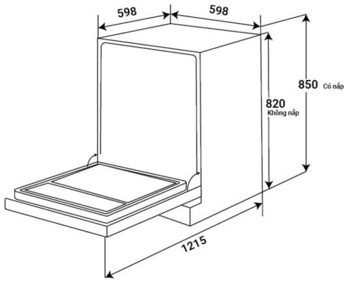 MÁY RỬA CHÉN BÁN ÂM ĐỘC LẬP KAFF KF CARYA1FS