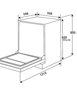 MÁY RỬA CHÉN BÁN ÂM TỦ KAFF KF CARYA1FB - 4 MÁY RỬA CHÉN BÁN ÂM TỦ KAFF KF CARYA1FB