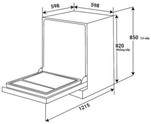 MÁY RỬA CHÉN BÁN ÂM TỦ KAFF KF CARYA1FW