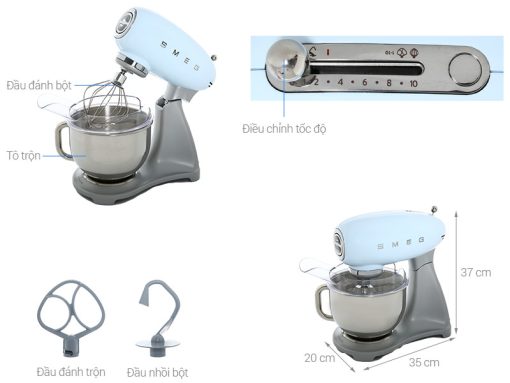 MÁY TRỘN ĐA NĂNG SMEG SMF02PBEU 535 43 608