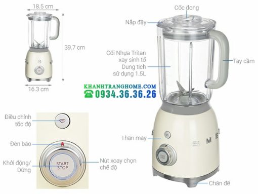 MÁY XAY SINH TỐ SMEG BLF01CREU 535 43 635