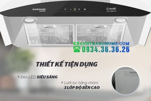MÁY HÚT MÙI CAO CẤP KÍNH CONG SUNHOUSE MAMA MMB6682 70
