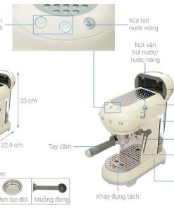 MÁY PHA CÀ PHÊ SMEG ECF01CREU 535 43 655