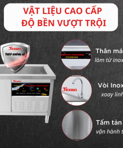 Máy rửa bát công nghiệp Texgio TGU 1200SS US - 4 MÁY RỬA BÁT CÔNG NGHIỆP TEXGIO TGU 1200SS US