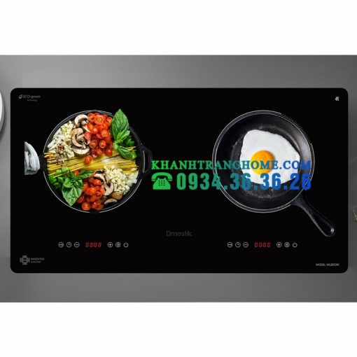 BẾP TỪ ĐÔI DMESTIK ML207 DKI BO VIỀN 4 CẠNH
