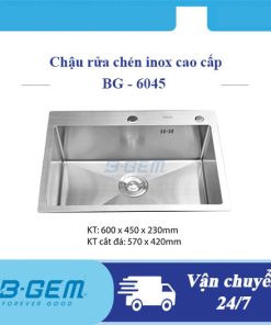 CHẬU INOX B-GEM BG-6045 - 8 CHẬU INOX B-GEM BG-6045