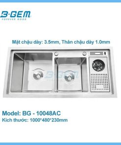 CHẬU INOX B-GEM BG-10048AC - 9