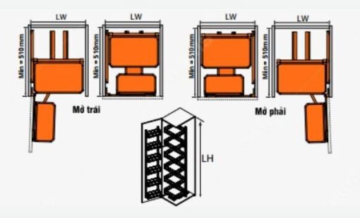 TỦ ĐỒ KHÔ 6 TẦNG GARIS GS6.45D - 3