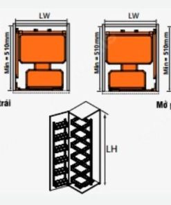 Tủ đồ khô 6 tầng GARIS GS6.60D - 8 Tủ đồ khô 6 tầng GARIS GS6.60D - 7