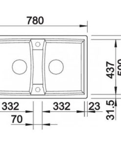 Chậu Rửa Bát Blanco LEXA 8 - 524960 (Anthracite) - 8 Chậu Rửa Bát Blanco LEXA 8 - 524960 (Anthracite) - 7