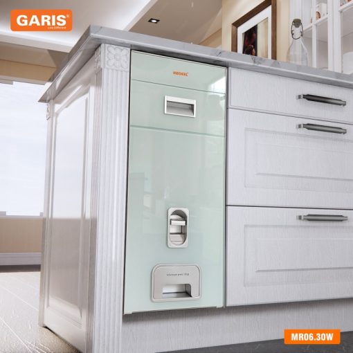 Thùng gạo mặt kính trắng GARIS MR06.30W - 1