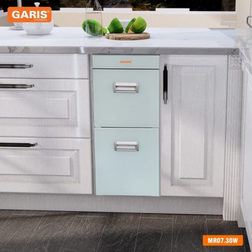 Thùng gạo mặt kính trắng GARIS MR07.30W - 1