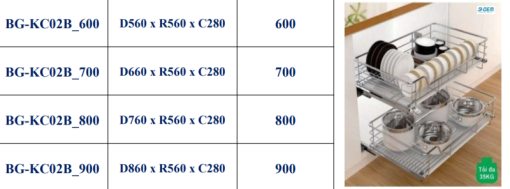 KỆ XOONG NỒI THÔNG MINH INOX 304 B-GEM BG-KC02B_800 - 3