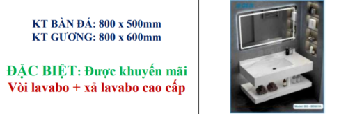 Bộ chậu Lavabo bàn đá 2 tầng B-GEM BG-BĐ601A - 3