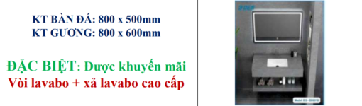 Bộ chậu Lavabo bàn đá 2 tầng B-GEM BG-BĐ601B - 3