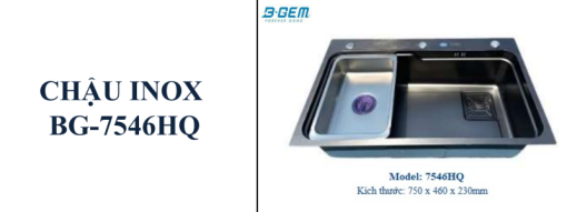 CHẬU INOX B-GEM BG-7546HQ - 3
