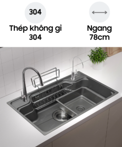 CHẬU RỬA BÁT 1 HỐ GARIS GS11.78 - 8 CHẬU RỬA BÁT 1 HỐ GARIS GS11.78 - 7