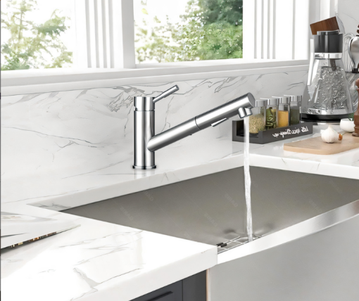 Vòi chậu rửa bát có dây rút GARIS MF08M - 5