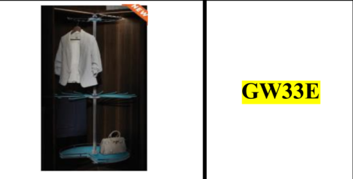 GIÁ XOAY TREO GÓC TỦ QUẦN ÁO GARIS GW33E - 5