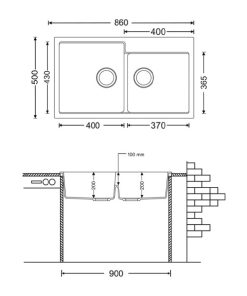 CHẬU RỬA CHÉN CARYSIL TOE1-N200 - 6 CARYSIL TOE1-N200