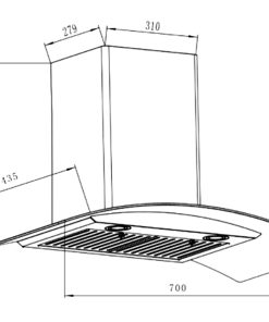 MÁY HÚT MÙI BINOVA BI-1700SH | 70CM