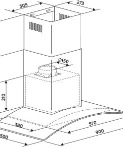 MÁY HÚT MÙI BINOVA BI-77-GT-09 - 4 MÁY HÚT MÙI BINOVA BI-77-GT-09