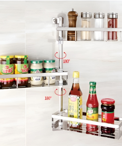 KỆ GIA VỊ XOAY THÔNG MINH INOX 304 B-GEM BG-KGV03