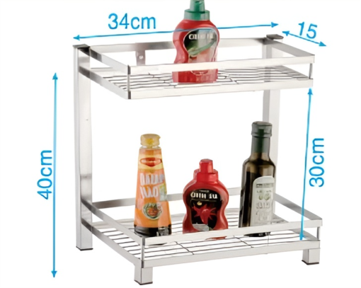 KỆ GIA VỊ 2 TẦNG INOX 304 B-GEM BG-KGV04 - 1
