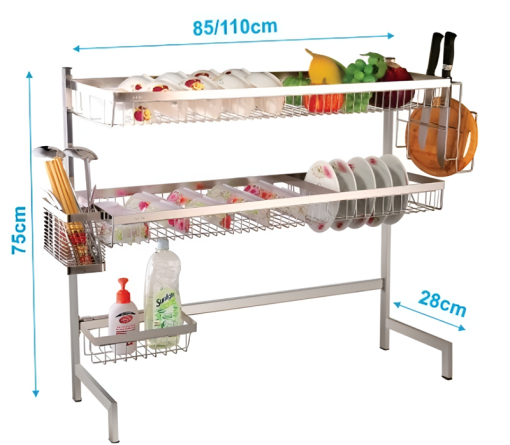 KỆ CHÉN BÁT 2 TẦNG B-GEM BG-KC017 85CM - 1
