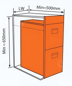 Thùng gạo mặt kính trắng GARIS MR07.30W - 7