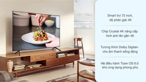 Smart Tivi Samsung 4K 75 inch UA75AU7700KXXV - 7