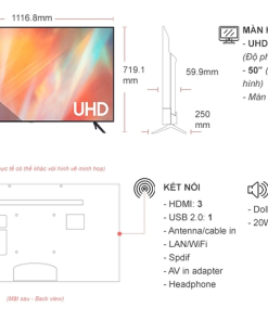 Smart Tivi Samsung 4K 50 inch UA50AU7700KXXV - 16 Smart Tivi Samsung 4K 50 inch UA50AU7700KXXV - 15