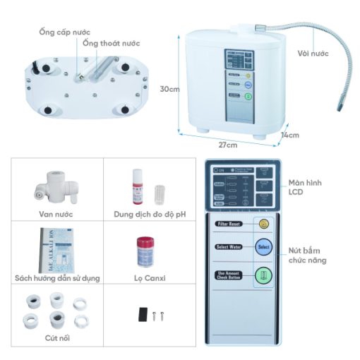 MÁY LỌC NƯỚC ION KIỀM IMPART EXCEL-IE400 MX-33