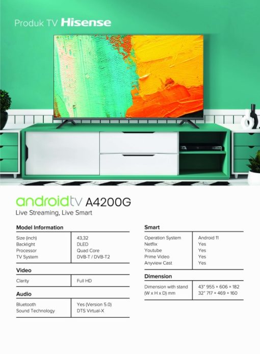 Tivi LCD Hisense 40 inch 40A4200G - 3