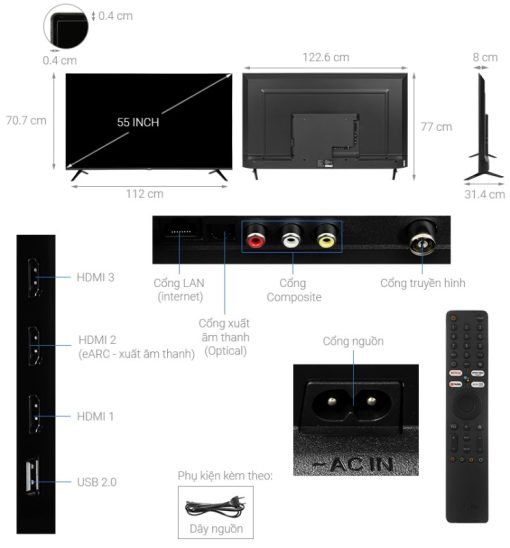 GOOGLE TIVI XIAOMI A 55 INCH L55M8-P2SEA - 3