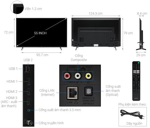 Google Tivi Sony 4K 55 inch KD-55X75K - 3
