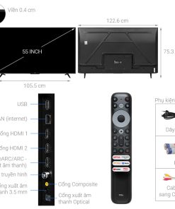 Google Tivi TCL 4K 55 inch 55P635 - 13