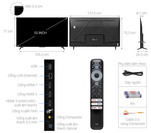 Google Tivi TCL 4K 55 inch 55P635 - 3