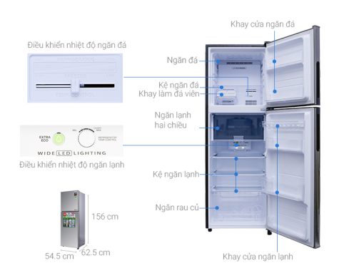 Tủ lạnh Sharp Inverter 224 lít SJ-X251E-DS - 3