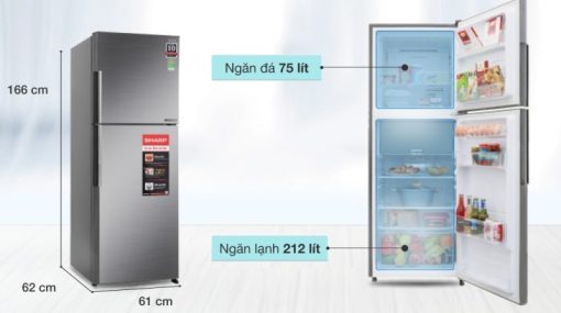Tủ lạnh Sharp Inverter 287 lít SJ-X316E-DS - 5