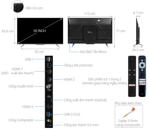 Android Tivi TCL 50 inch 50P725 - 3