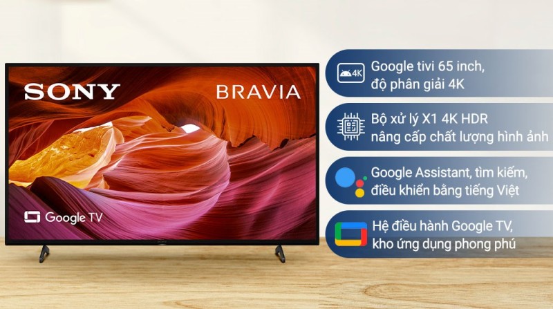 Google Tivi Sony 4K 65 inch KD-65X75K